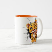 3D Baby Leopard Hole in einer Wand Tasse Wrapper D (VorderseiteRechts)