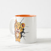 3D Baby Leopard Hole in einer Wand Tasse Wrapper D (Vorderseite Links)
