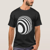 3D-Ball mit weißen Streifen - T-Shirt (Vorderseite)