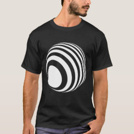 3D-Ball mit weißen Streifen - T-Shirt