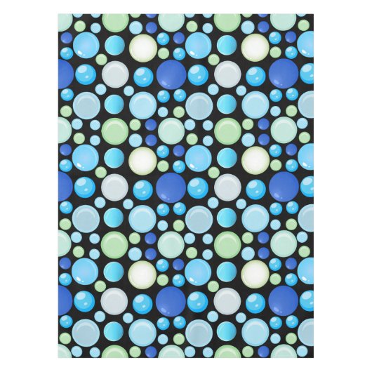 3D-Balls-Muster.01.b Schwarze BG Tischdecke (Vorderseite)