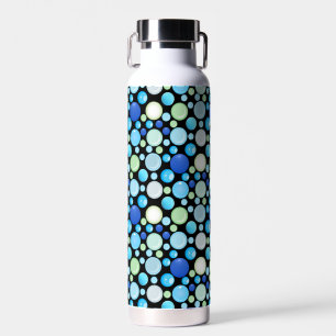 3D-Balls-Muster.01.b Schwarze BG Trinkflasche