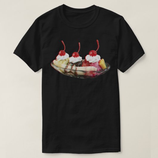 3D Banana Split Farbe T-Shirt (Design vorne)