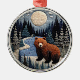 3D Bärenwald Tierchirstmas Ornament Aus Metall