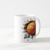 3D Basketball-Tasse, 3D-Tasse-Design Kaffeetasse (VorderseiteRechts)