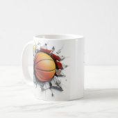 3D Basketball-Tasse, 3D-Tasse-Design Kaffeetasse (Vorderseite Links)