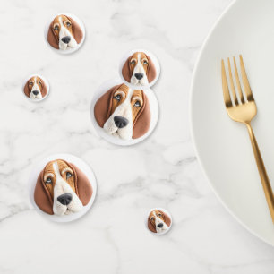 3D Basset Hound Hund Inspiriert Konfetti