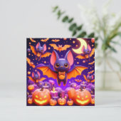 3D bats pumpkins halloween (Stehend Vorderseite)