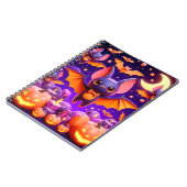 3D bats pumpkins halloween Notizblock (Linke Seite)