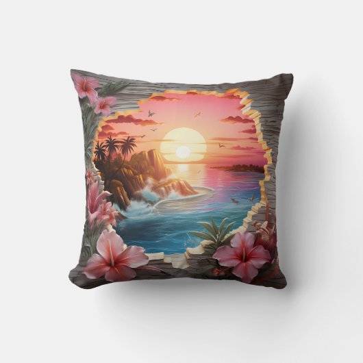 3D beach cushion Kissen (Vorderseite)