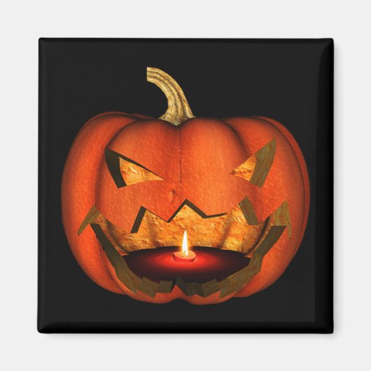 3D-BEÄNGSTIGEND-LIT-PUMPKIN-JACK-O-LANTERN-ORANGE MAGNET (Vorne)