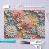 3d Beautiful Pastel Blume Decoupage Seidenpapier (Handwerk)