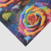 3d Beautiful Rainbow Rose Decoupage Seidenpapier (Detail)