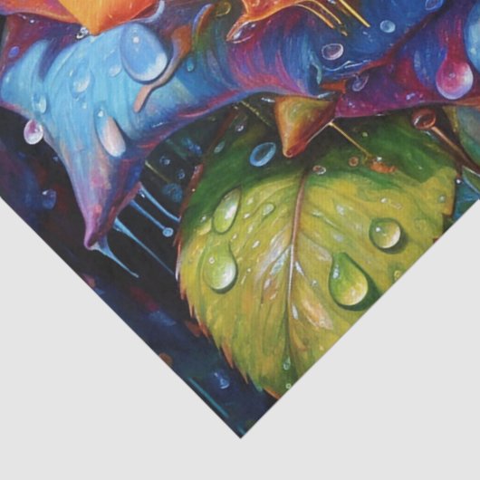 3d Beautiful Rainbow Rose Decoupage Seidenpapier (Detail)