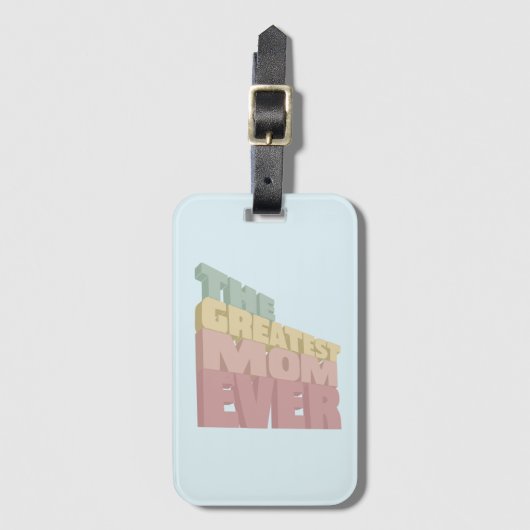 3D Beste Mama je Design Gepäckanhänger (Vorderseite Vertikal)