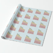 3D Beste Mama je Design Geschenkpapier (Ungerollt)