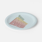 3D Beste Mama je Design Pappteller (Schrägansicht)