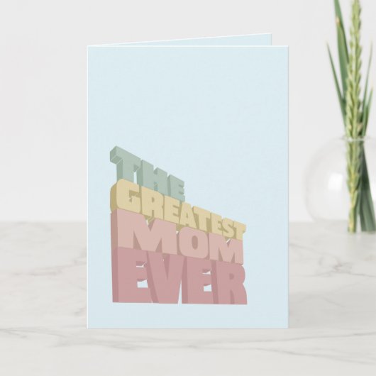 3D Beste Mama je Muttertag Karte (Vorderseite)