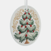 3D bestickte Weihnachtsbaumschmuck Ornament Aus Glas (Vorderseite Rechts)