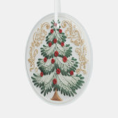 3D bestickte Weihnachtsbaumschmuck Ornament Aus Glas (Vorderseite links)