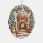 3D bestickter Kamin Weihnachtsschmuck (Vorderseite Rechts)