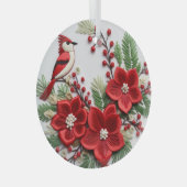 3D bestickter Kardinal Weihnachtsschmuck (Vorderseite Rechts)