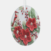 3D bestickter Kardinal Weihnachtsschmuck (Vorderseite links)