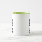 3D-Bibelot einer Porzellanmaus. Tasse (Zentrum)