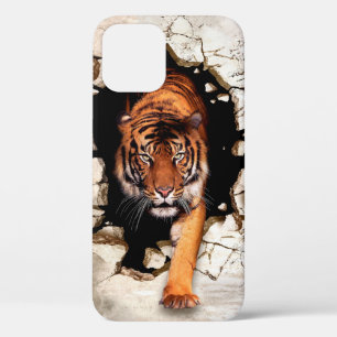 3D-Bild-Tiger kommt aus der zerstörten Wandti Case-Mate iPhone Hülle