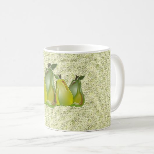 3D-Birnen (Wasserflecken/grün) Kaffeetasse (VorderseiteRechts)