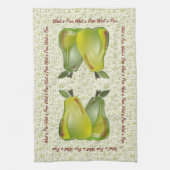 3D Birnen (Wasserflecken) Handtuch (Vertikal)