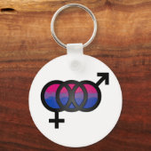 3D Bisexuelles Symbol Schlüsselanhänger (Vorderseite)