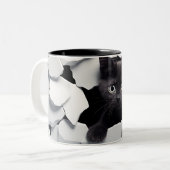 3D Black Cat Tasse (Vorderseite Links)