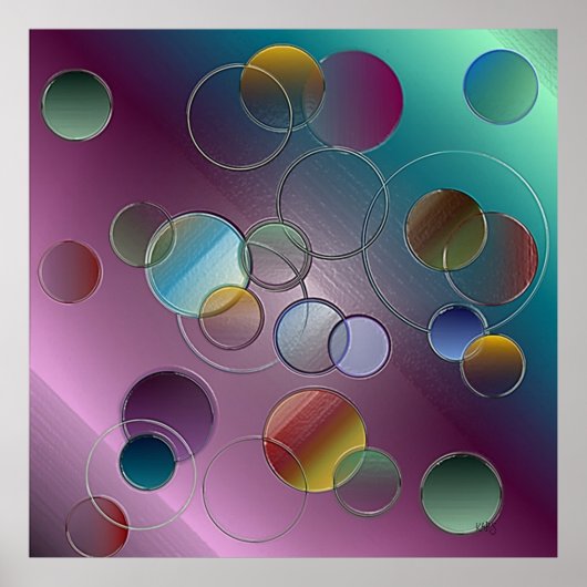 3D-Blase Abstrakt Poster (Vorne)