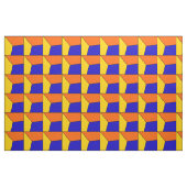 3D Blau-Gelb-Orangengitter-Look Stoff (Fat Quarter (45,7 x 55,9 cm))