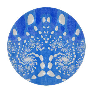 3D Blau-Weiß-Originaldesign Schneidebrett