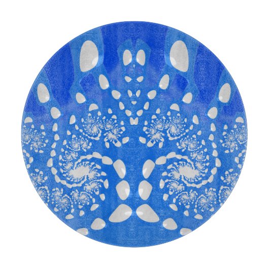 3D Blau-Weiß-Originaldesign Schneidebrett (Vorderseite)