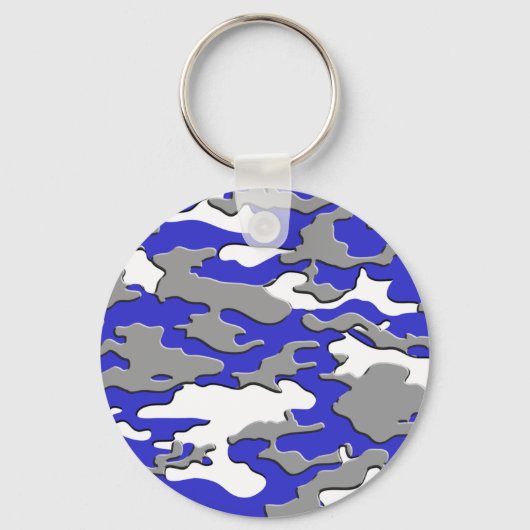 3d blaue Camouflage Schlüsselanhänger (Vorderseite)