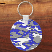 3d blaue Camouflage Schlüsselanhänger (Vorderseite)