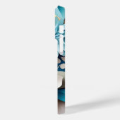 3D Blauer und Gelber Blumenfantasie Case-Mate iPhone Hülle (Rückseite / Links)