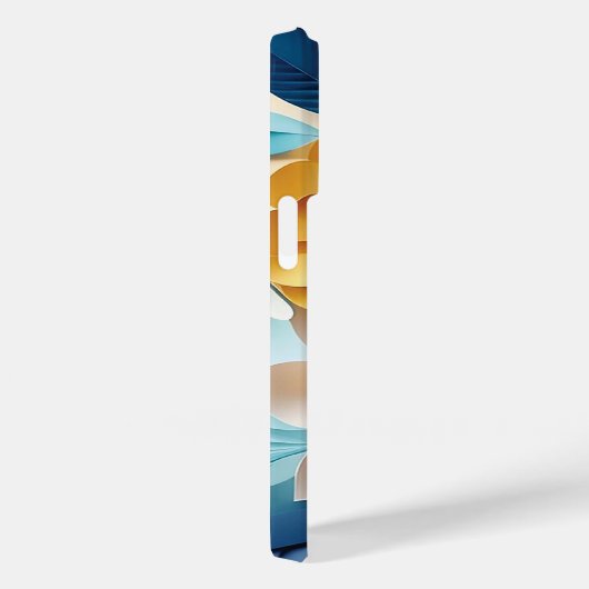 3D Blauer und Gelber Blumenfantasie Case-Mate iPhone Hülle (Rückseite / Rechts)