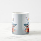 3D-Blick auf den Printhai Kaffeetasse (Mittel)