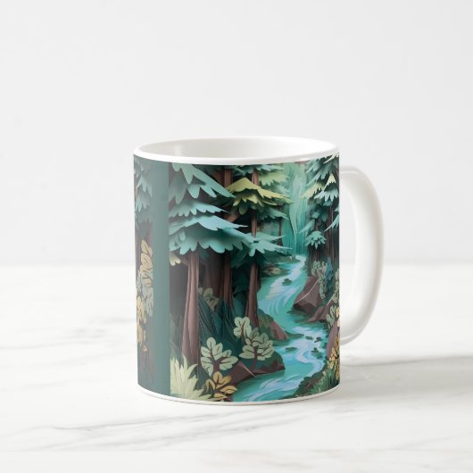 3D-Blick auf den Prinzenwald Kaffeetasse (VorderseiteRechts)