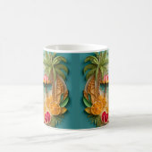 3D-Blick auf den tropischen Strand Kaffeetasse (Mittel)