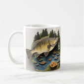 3D Blickdruck Fischerei Fischer Kaffeetasse (Links)