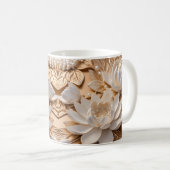 3D Blickdruck Tan Water Lilly Kaffeetasse (VorderseiteRechts)