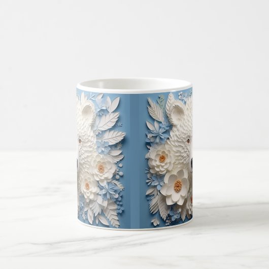 3D-Blickdruckter Weißer Polar-Bär Kaffeetasse (Mittel)