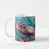 3D-Blickwinkel gedruckt tropischen rosa Flamingo Kaffeetasse (Links)