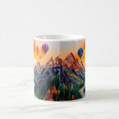 3D-Blickwinkel-Heißluftballons für Gebirge Kaffeetasse (Mittel)