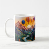 3D-Blickwinkel-Heißluftballons für Gebirge Kaffeetasse (Links)